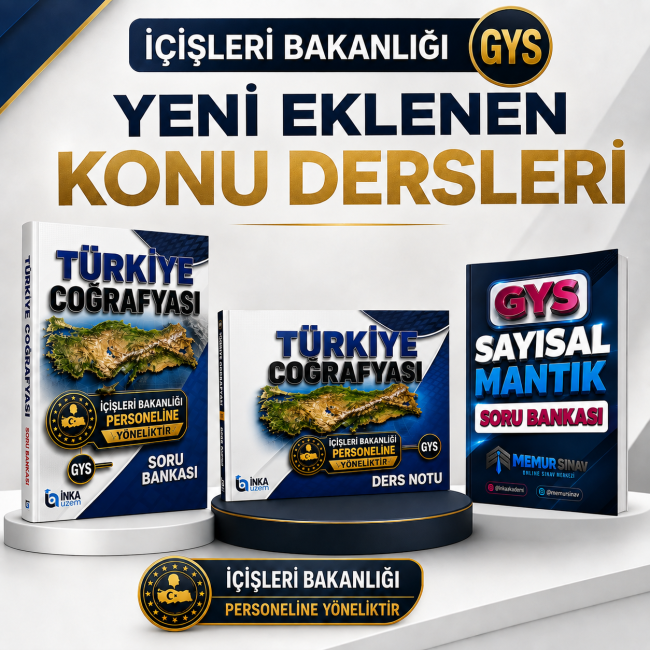 İÇİŞLERİ COĞRAFYA SETİ + SAYISAL MANTIK SORU BANKASI