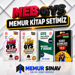 2026 MEB MEMUR Hazırlık Kitabı + Soru Bankası + Deneme + Genel Kültür 4'li Set